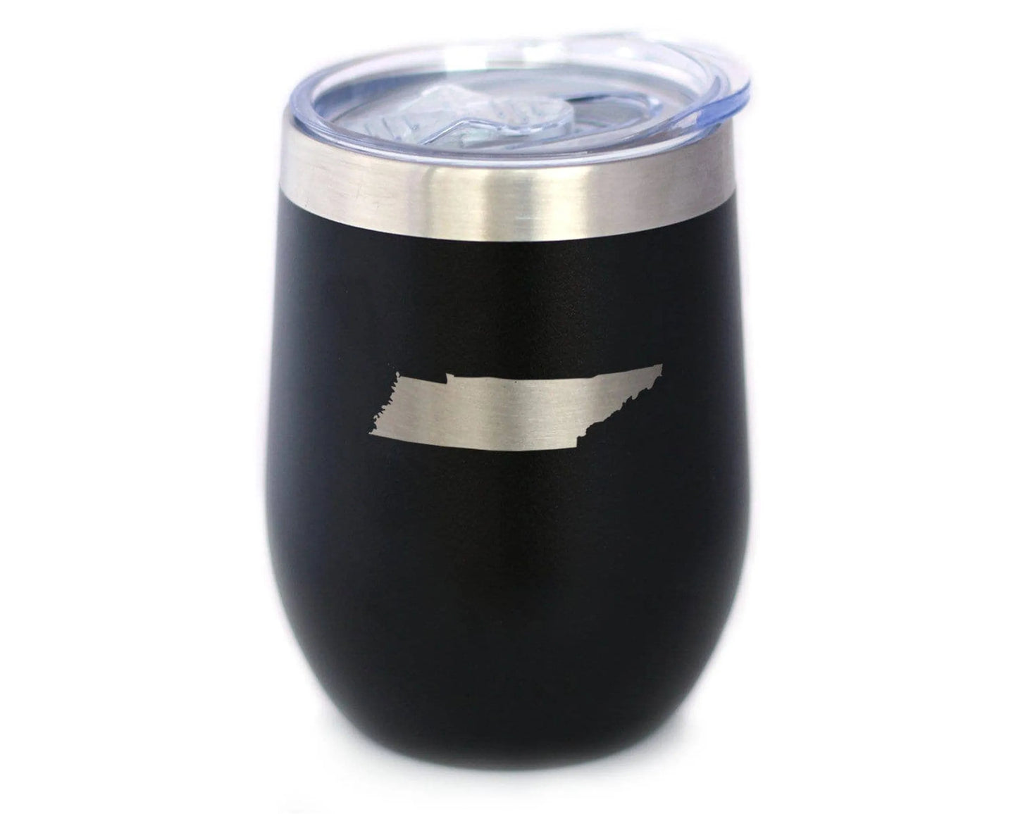 Tennessee Outline Insulated Wine Tumbler – 12oz Stainless Steel Cup with Lid | Gifts for Tennesseans, Wine Lovers, Coffee & Cocktail Travel Mug