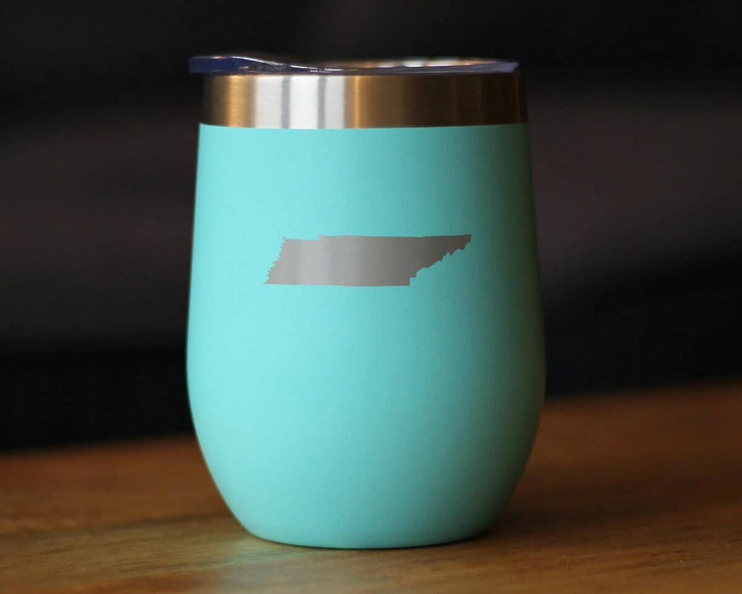 Tennessee Outline Insulated Wine Tumbler – 12oz Stainless Steel Cup with Lid | Gifts for Tennesseans, Wine Lovers, Coffee & Cocktail Travel Mug
