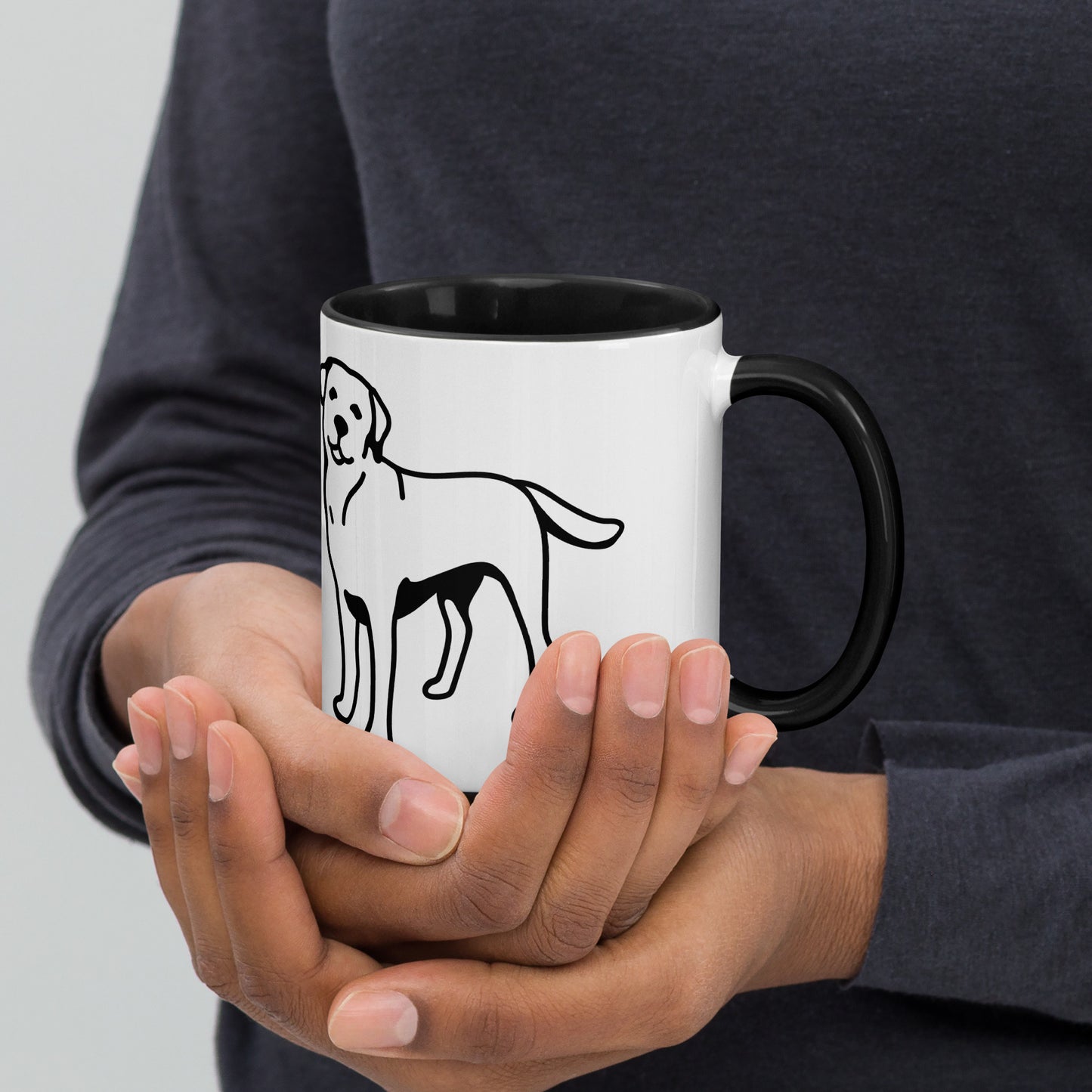 Mug with Color Inside life with a dog