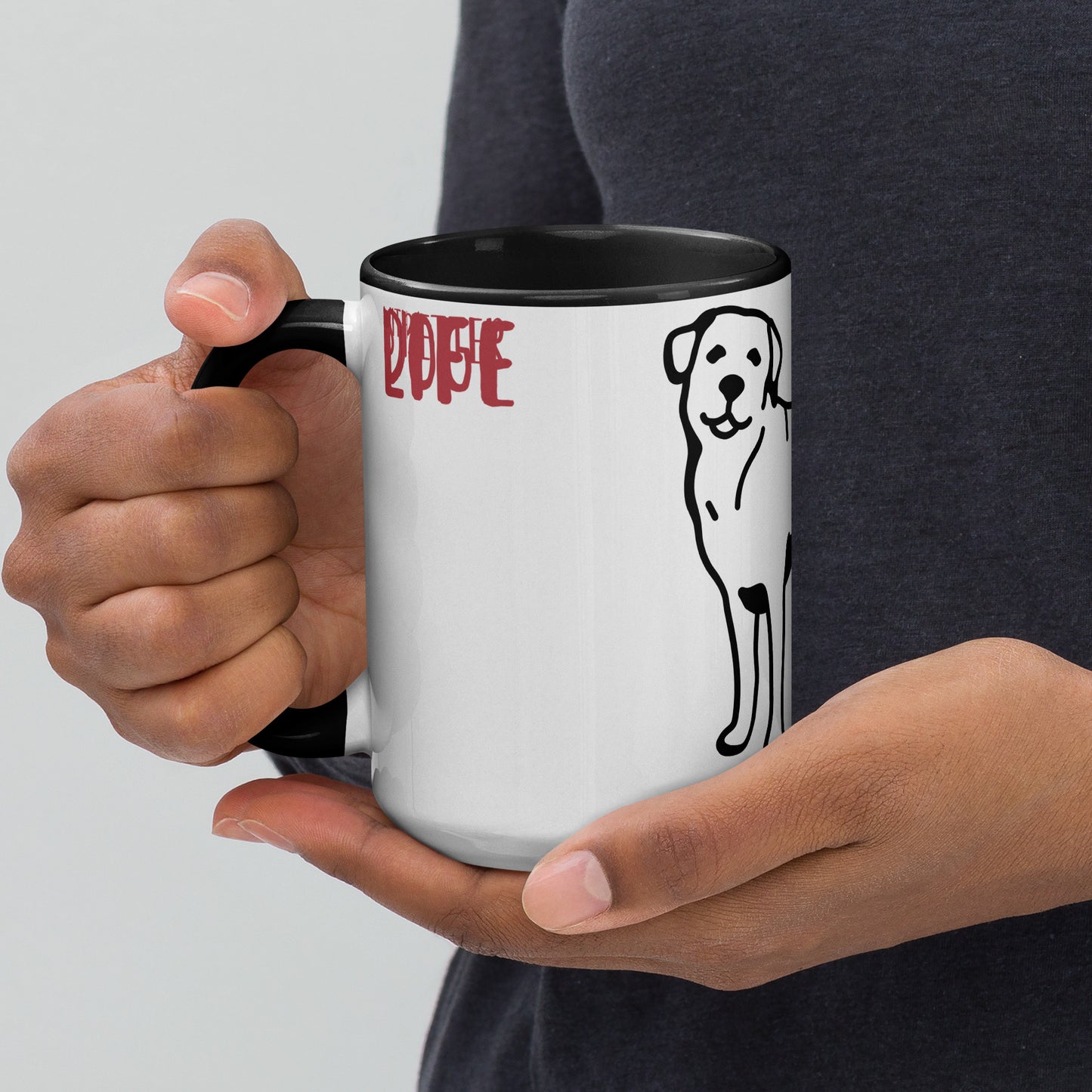 Mug with Color Inside life with a dog