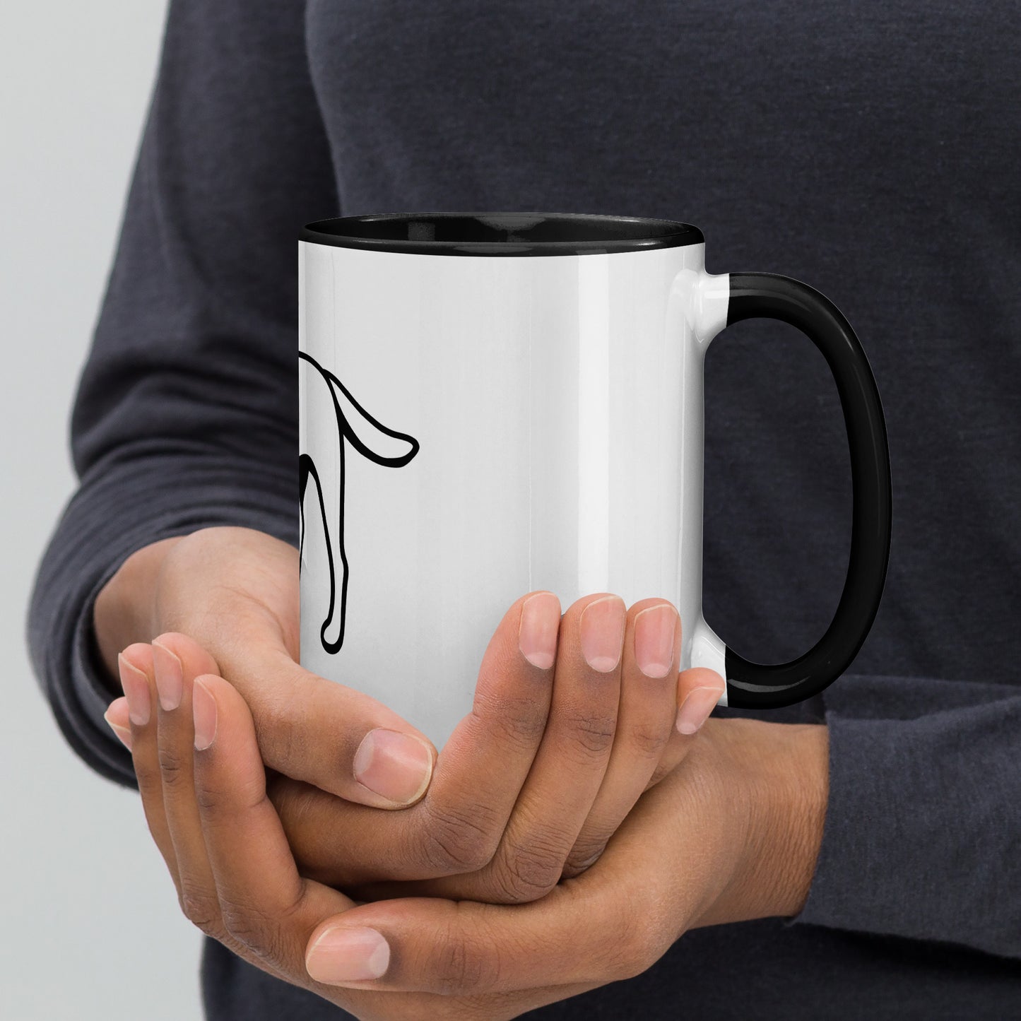 Mug with Color Inside life with a dog