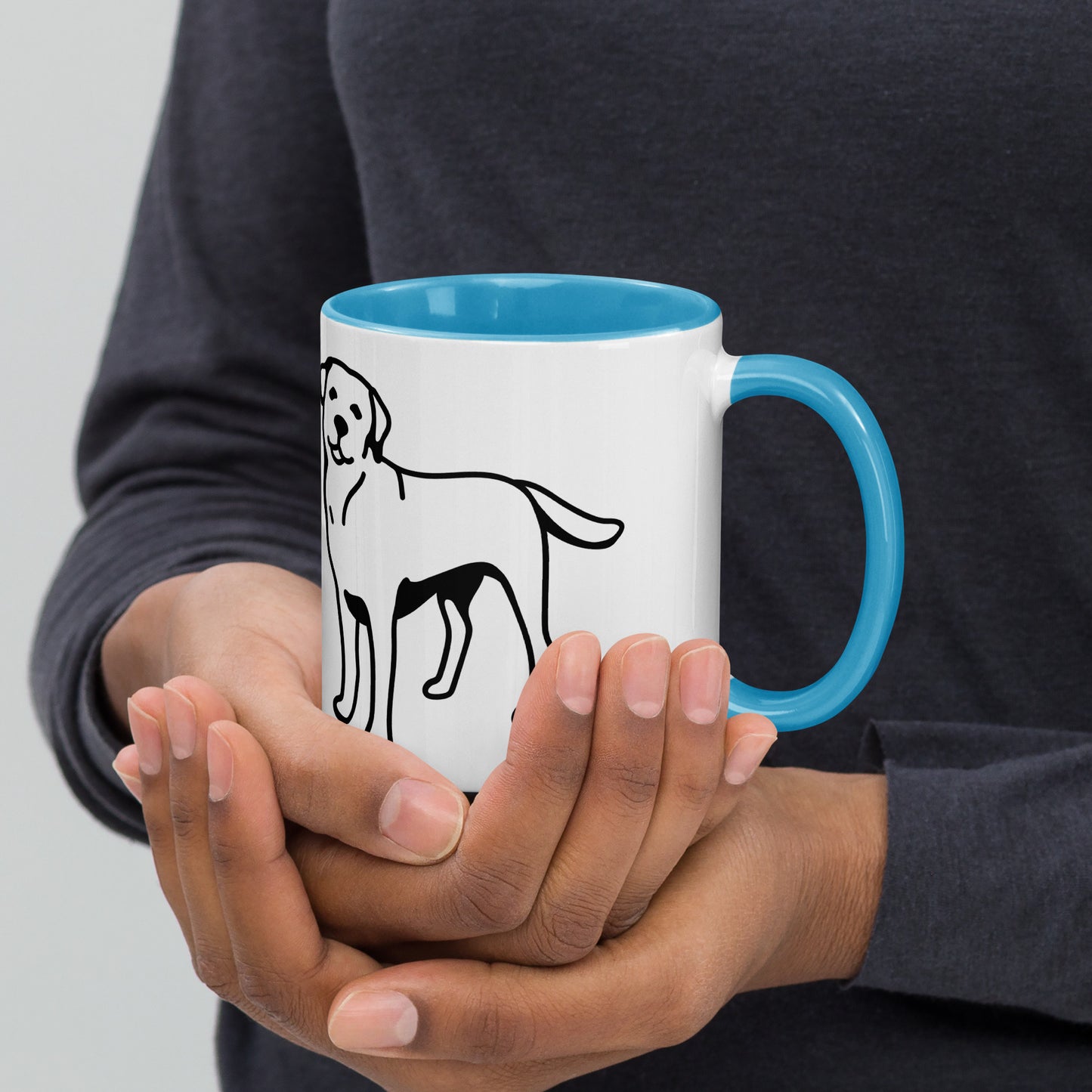 Mug with Color Inside life with a dog