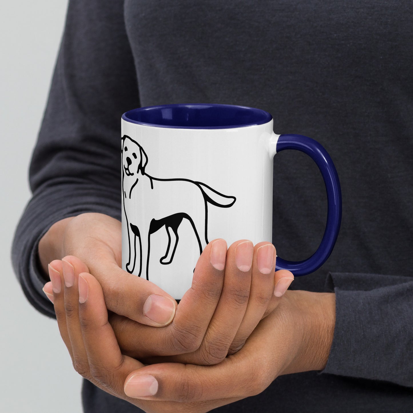 Mug with Color Inside life with a dog