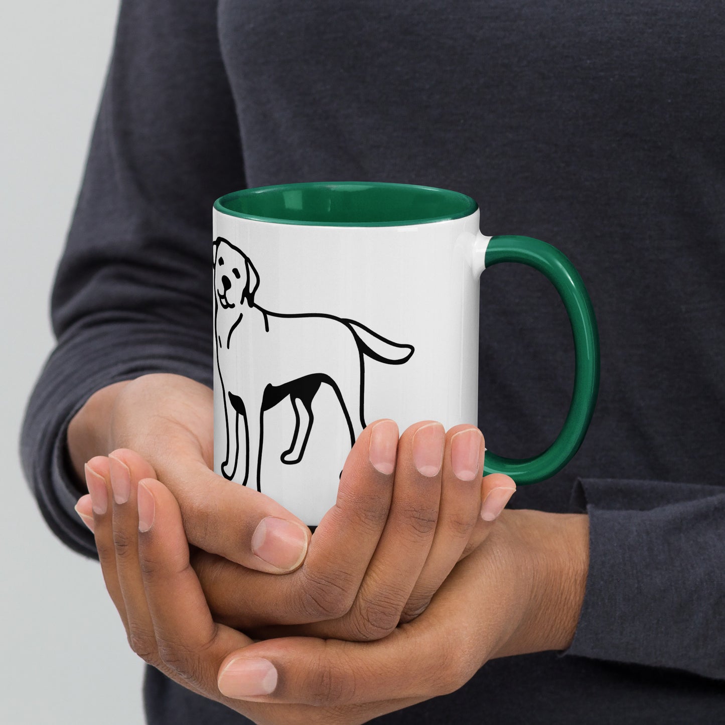 Mug with Color Inside life with a dog