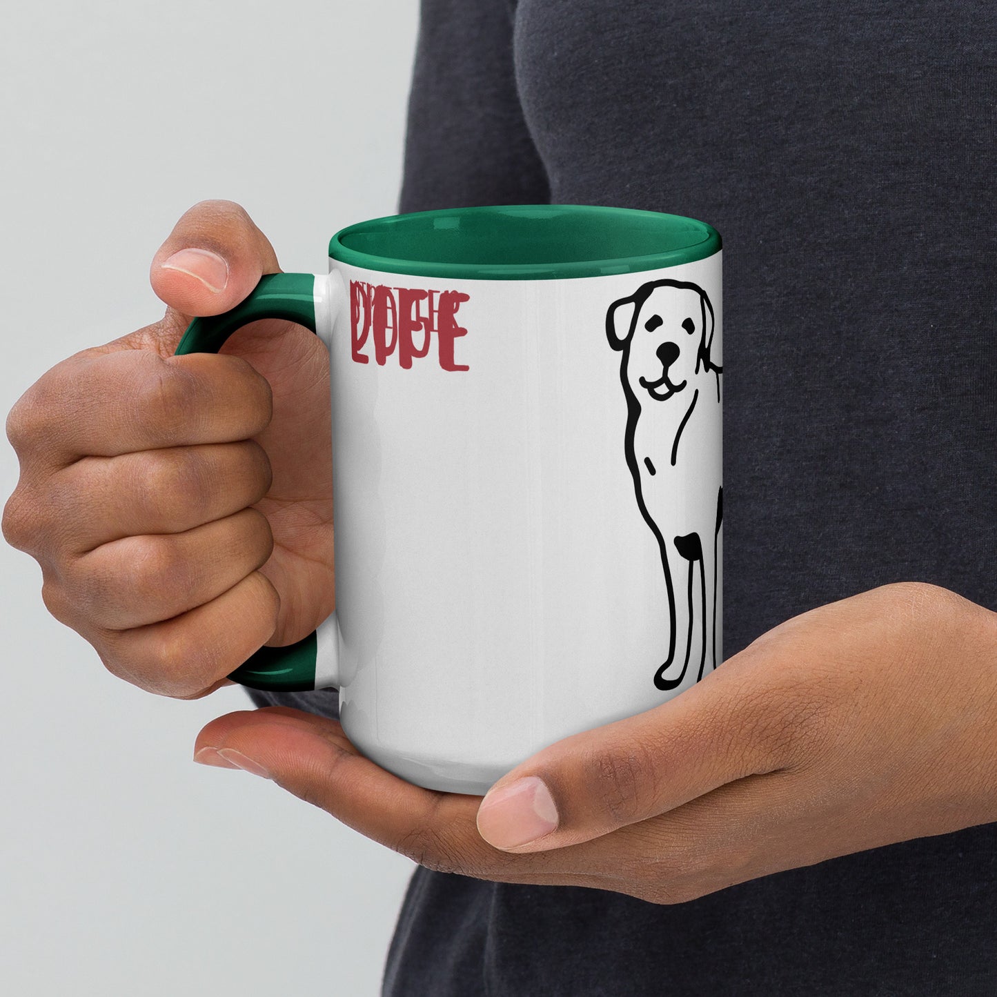 Mug with Color Inside life with a dog