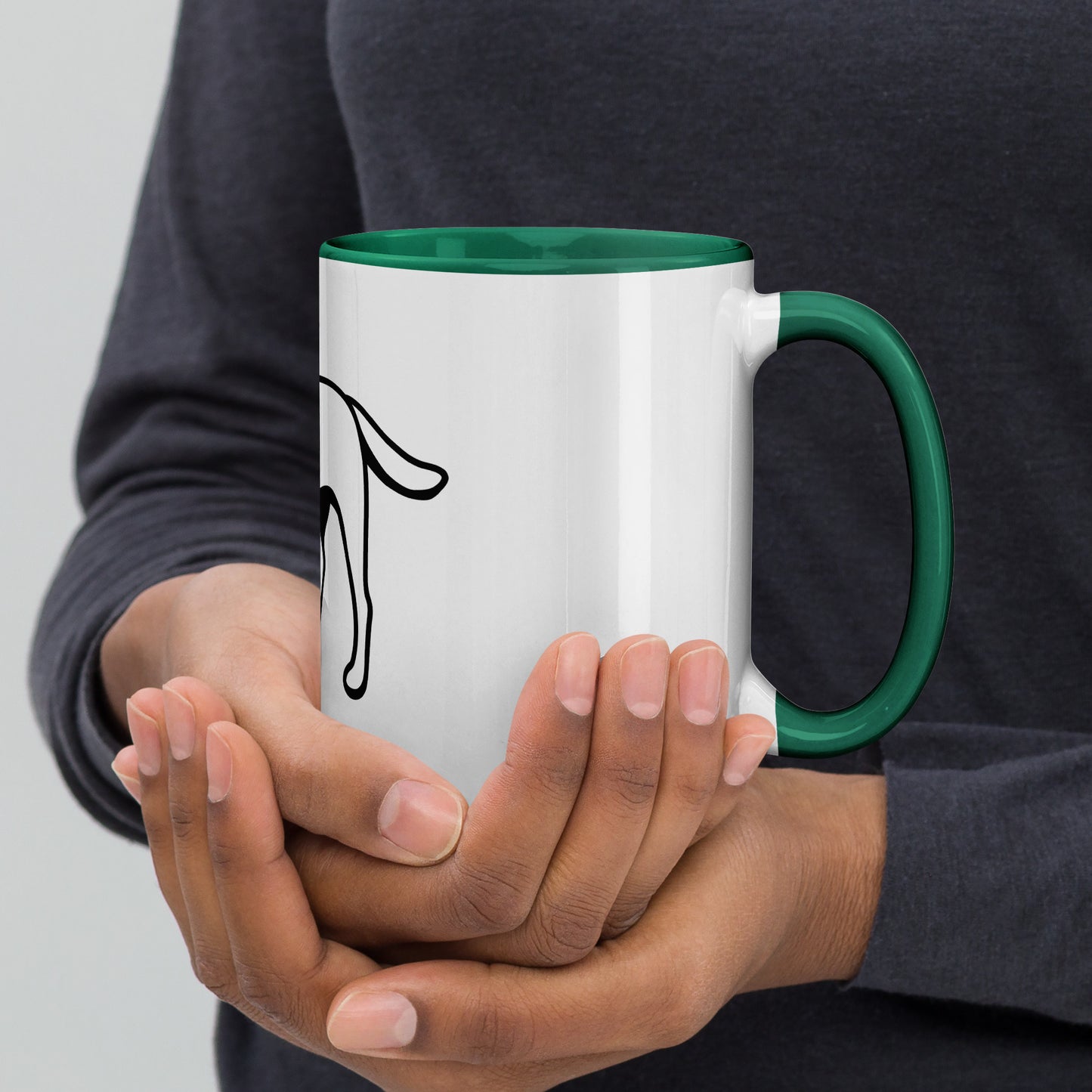 Mug with Color Inside life with a dog