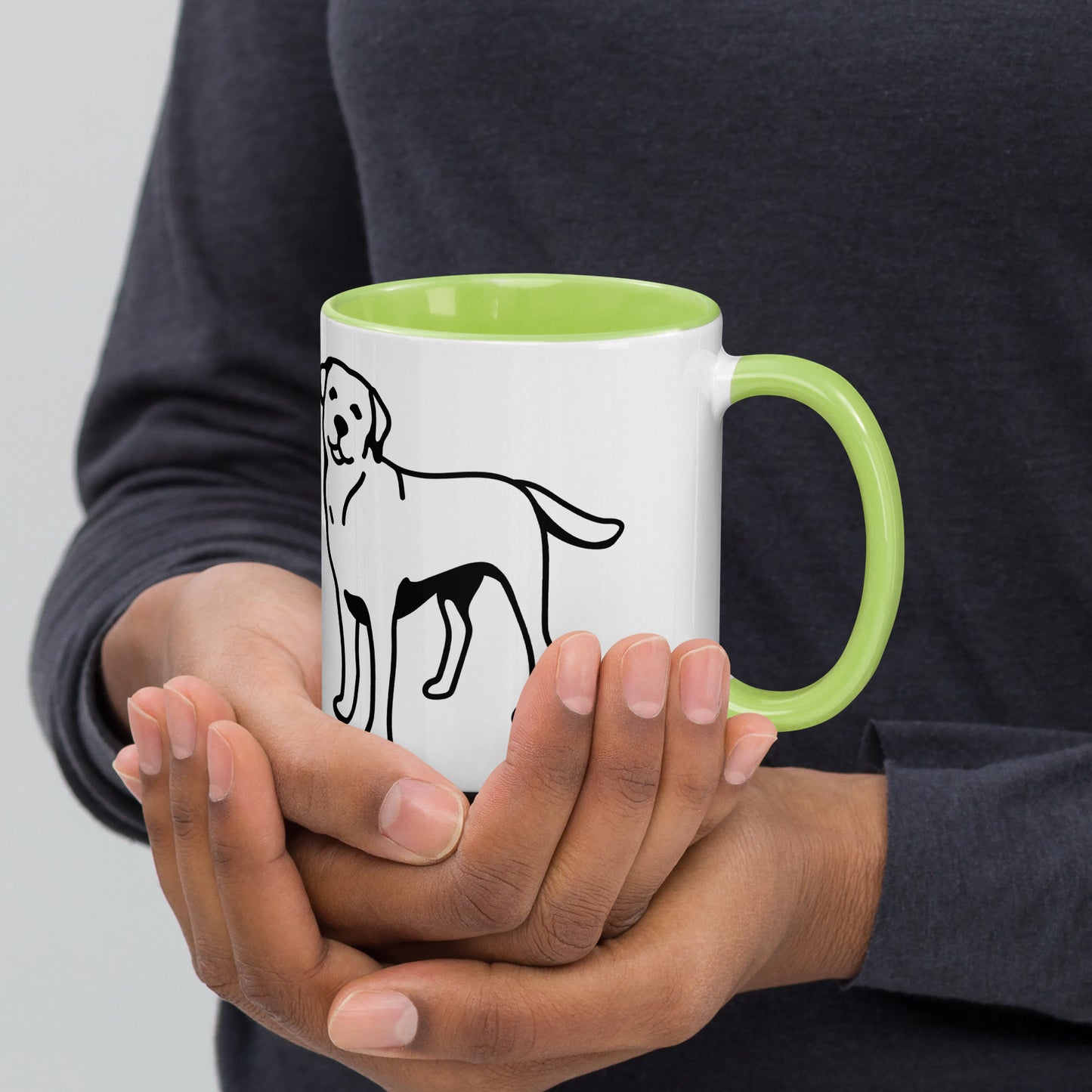Mug with Color Inside life with a dog