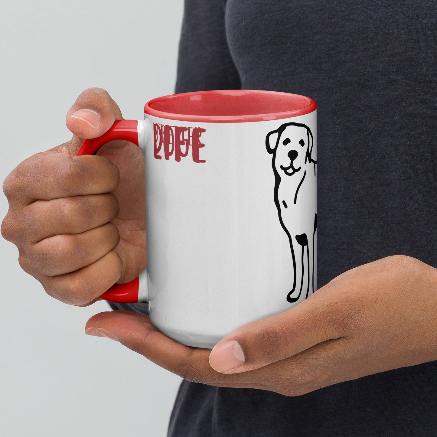 Mug with Color Inside life with a dog