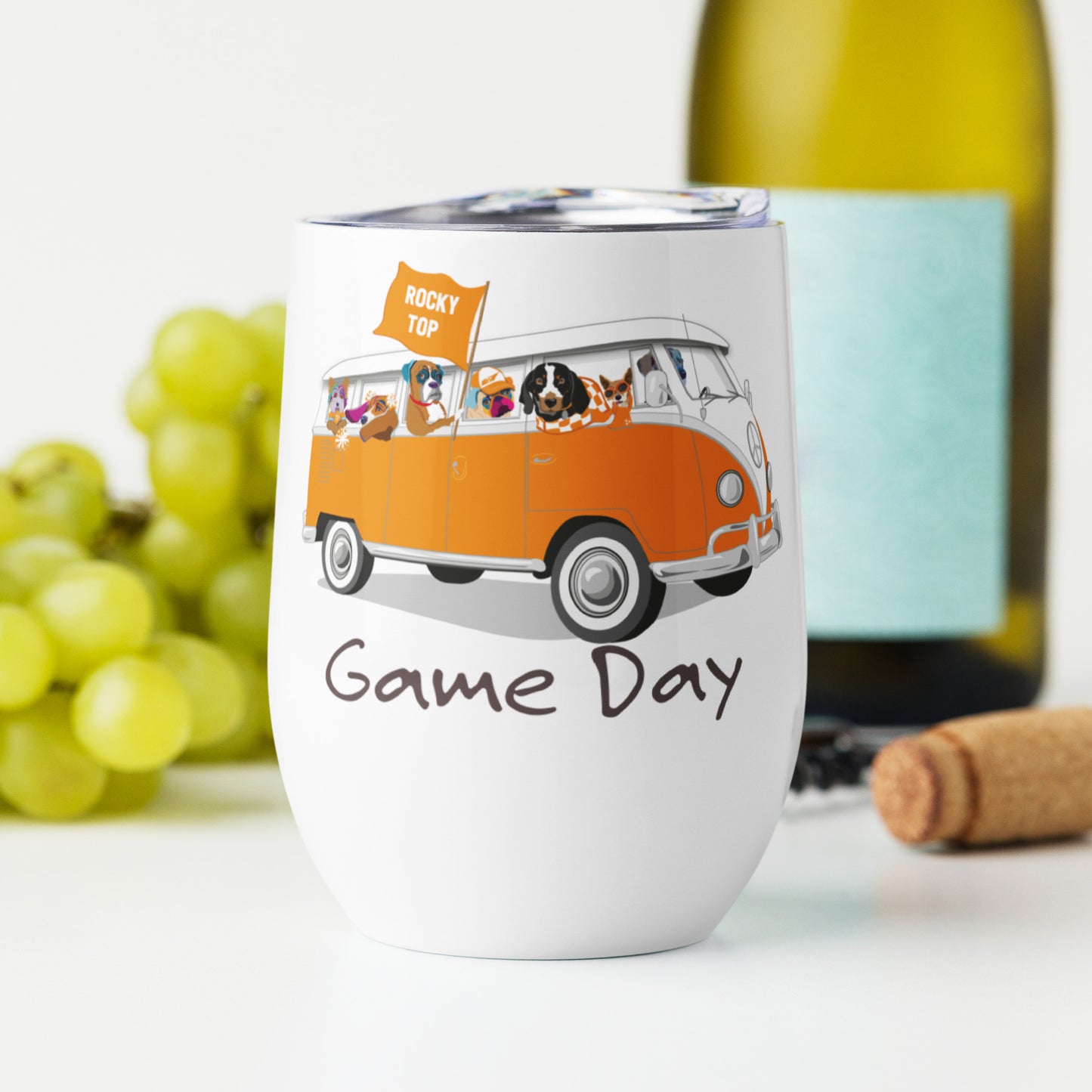 Wine tumbler game day party van in Tennessee